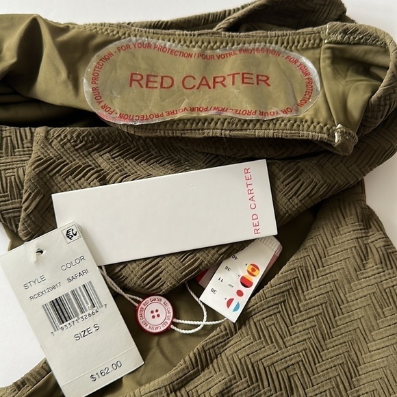 RED Carter Peri Asymmetrical One Piece Swimsuit Size Small Color Safari - Picture 11 of 13